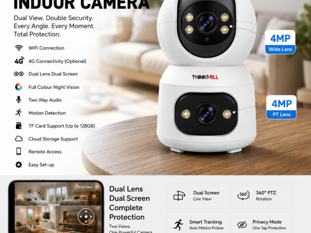 Thinkwill 4MP+4MP Dual Lens Indoor Camera Price in Coimbatore