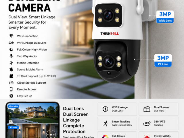 Thinkwill 3MP Wifi Linkage Dual Lens Camera Price in Coimbatore
